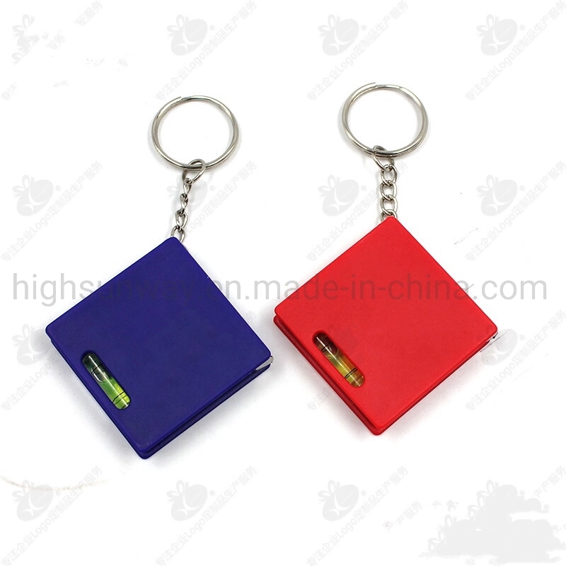 1m Retractable Steel Tap Square Level Tape Measure Keychain